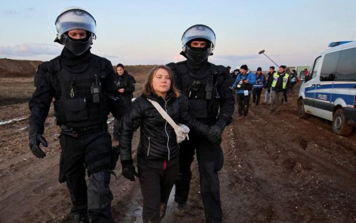 У Німеччині затримали активістку Грету Тунберг, яка протестувала проти розширення вугільного кар'єру