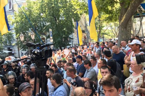 В Одессе протестовали против "строительного беспредела" Kadorr group