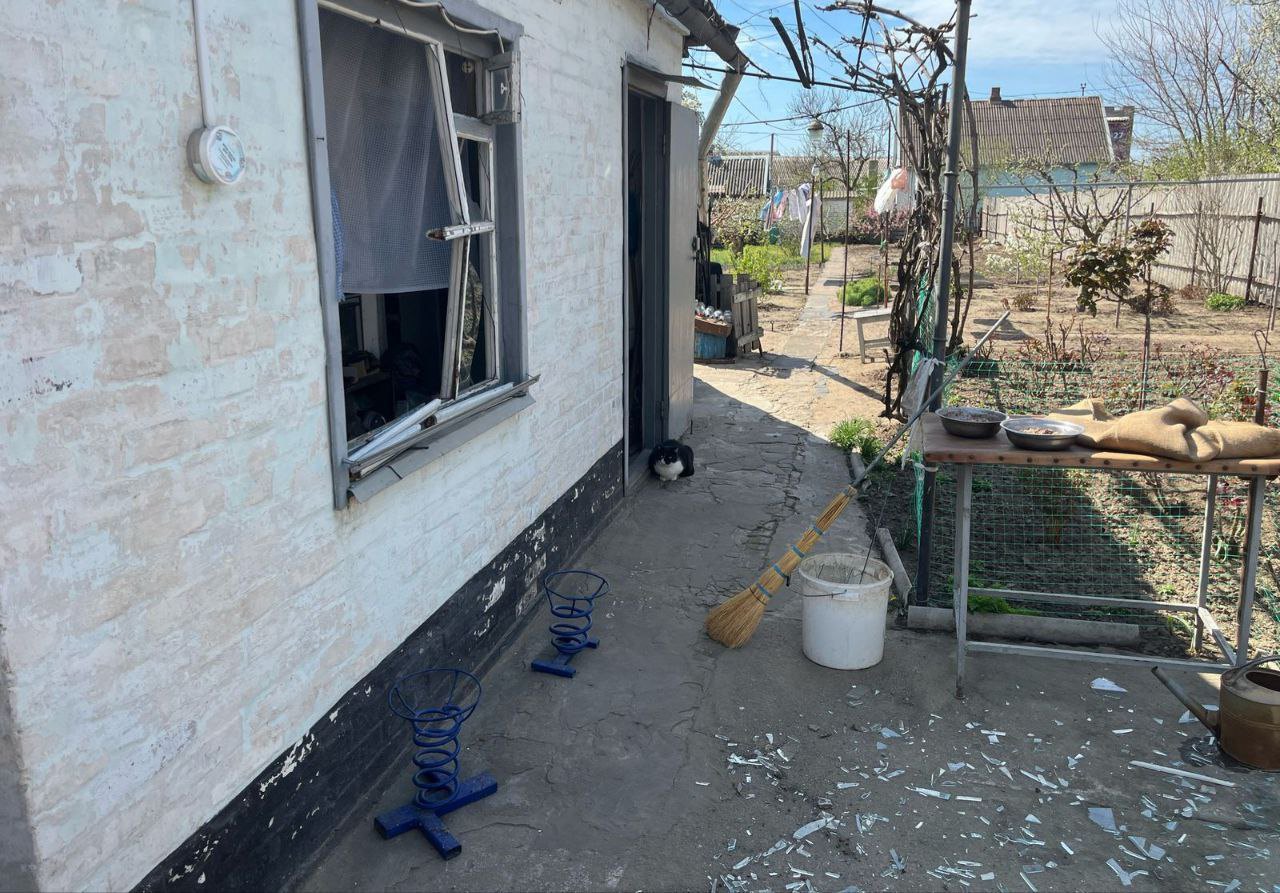 наслідки російського удару у Нікополі