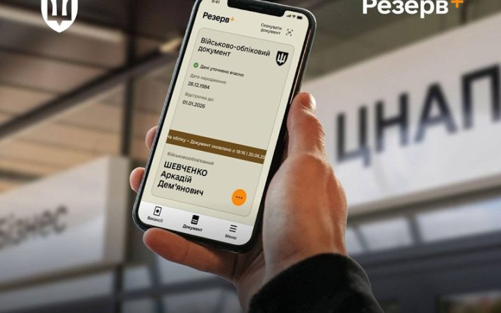 У застосунку Резерв+ автоматично подовжено понад 700 тисяч відстрочок