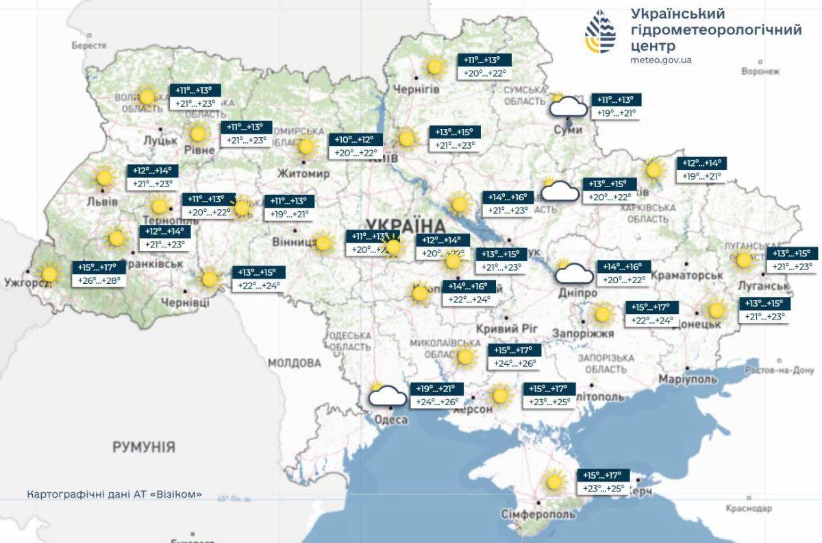 Прогноз погоди 14 серпня