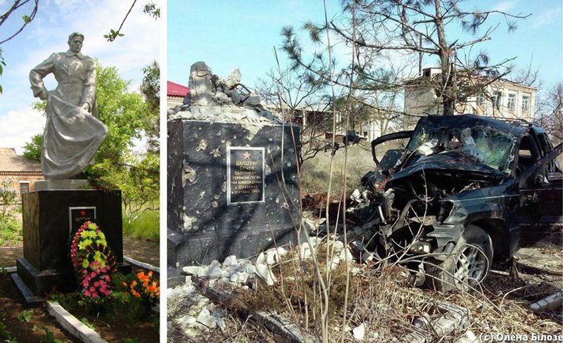Фото до и после обстрелов Широкино