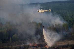 Спасатели потушили пожар в Чернобыльской зоне 