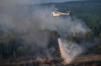 Спасатели потушили пожар в Чернобыльской зоне 