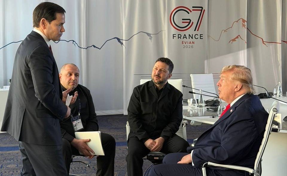Рубіо, Умєров, Зеленський і Трамп на саміті G7 у Франції, 16 червня 2026 р.