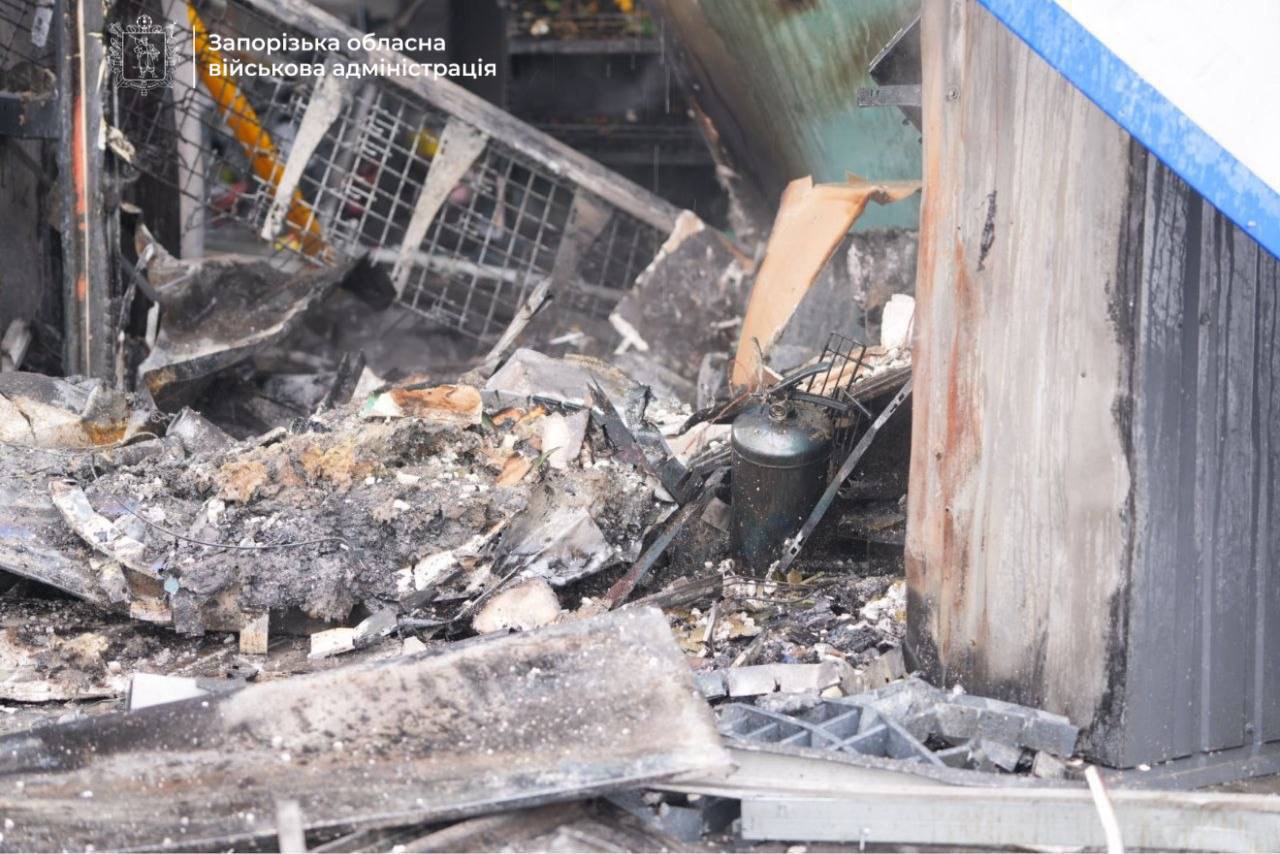 Наслідки російського удару по Запоріжжі