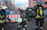 В Киеве второй раз за год горела недостроенная высотка в ЖК "Бережанский"