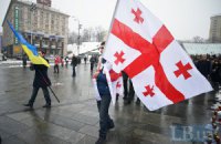 На Майдане простились с погибшим на Донбассе добровольцем из Грузии