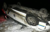 Полицейский автомобиль перевернулся во время погони в ​Тернопольской области