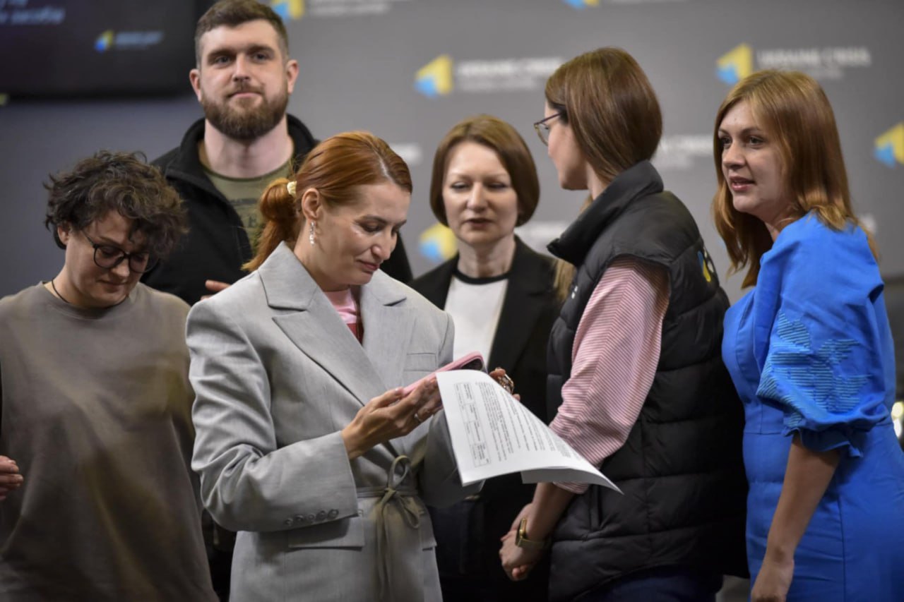 Ольга Стефанишина після брифінгу