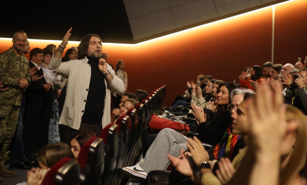 Олег Кохан під час презентації фільму «Війна очима тварин»