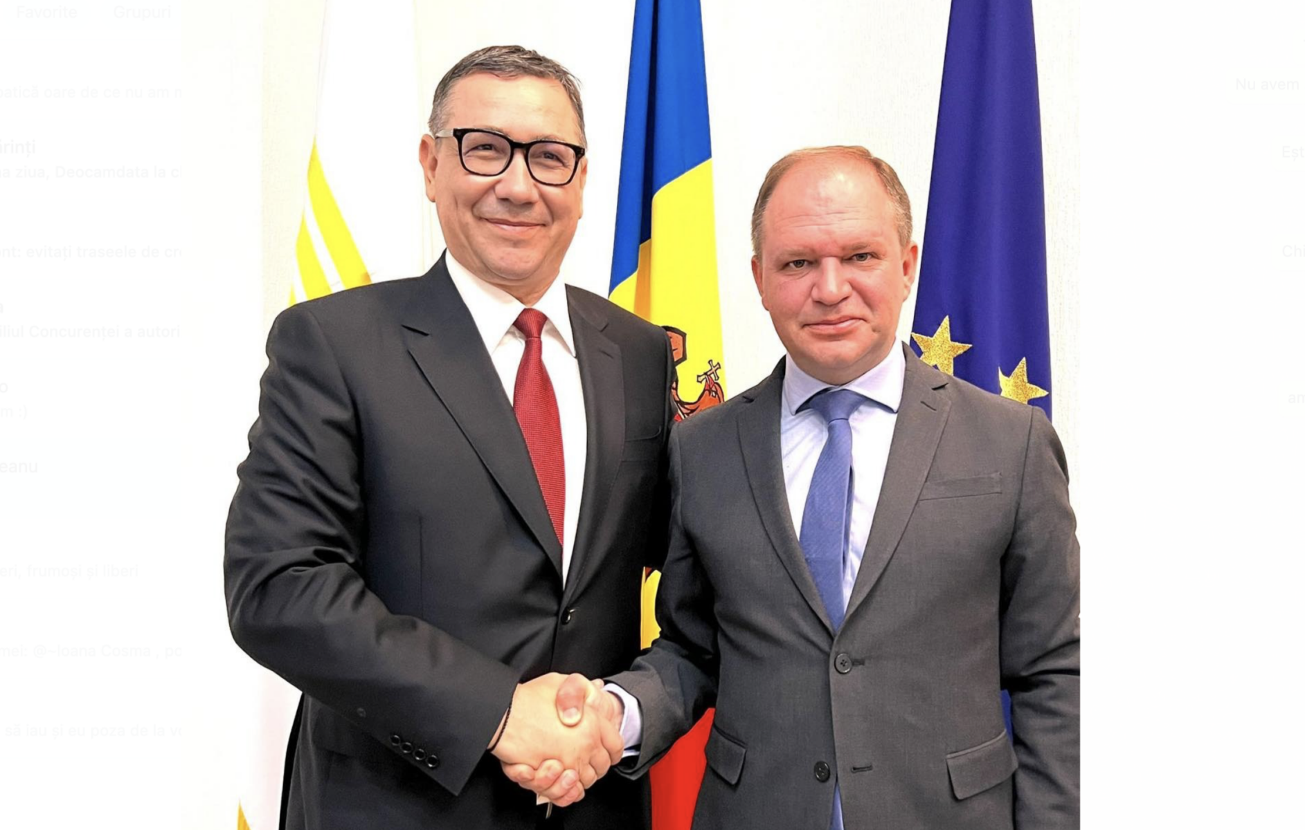 Віктор Понта і мер Кишинева Іон Чебан