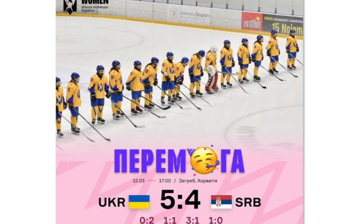 Українські хокеїстки здобули вольову перемогу над суперницями з Сербії