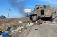 На об'їзній дорозі Харкова спалено 4 танки російських окупантів