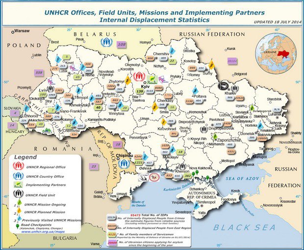 Карта переселенців в Україні. Натисніть, аби збільшити