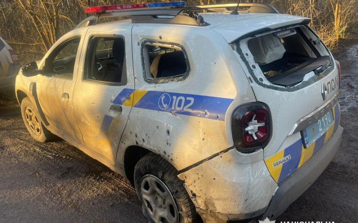 На Харківщині російський дрон атакував авто поліцейських, які їхали затримувати колаборанта