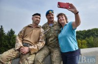 В Киеве встретили вернувшихся из зоны АТО бойцов 90-го батальона 