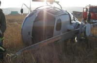 В Хмельницкой области упал вертолет, пилот в больнице