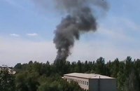 В Донецке горит завод "Точмаш"