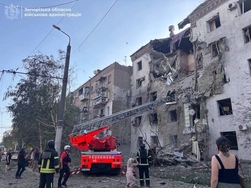 Наслідки обстрілів Запоріжжя росіянами