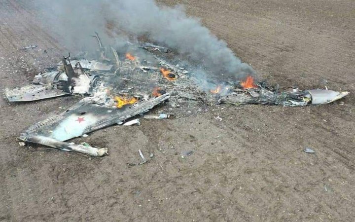 Олещук оприлюднив відео палаючого російського літака Су-34