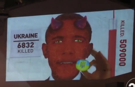 Москвичам показали відеоролик про "Обаму-диявола"