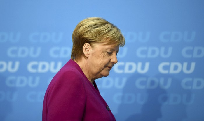 Канцлер Германии Ангела Меркель на пресс-конференции в Берлине, Германия, 29 октября 2018.