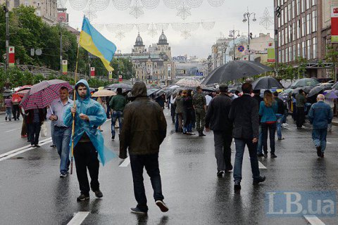 В воскресенье в Киеве днем небольшой дождь