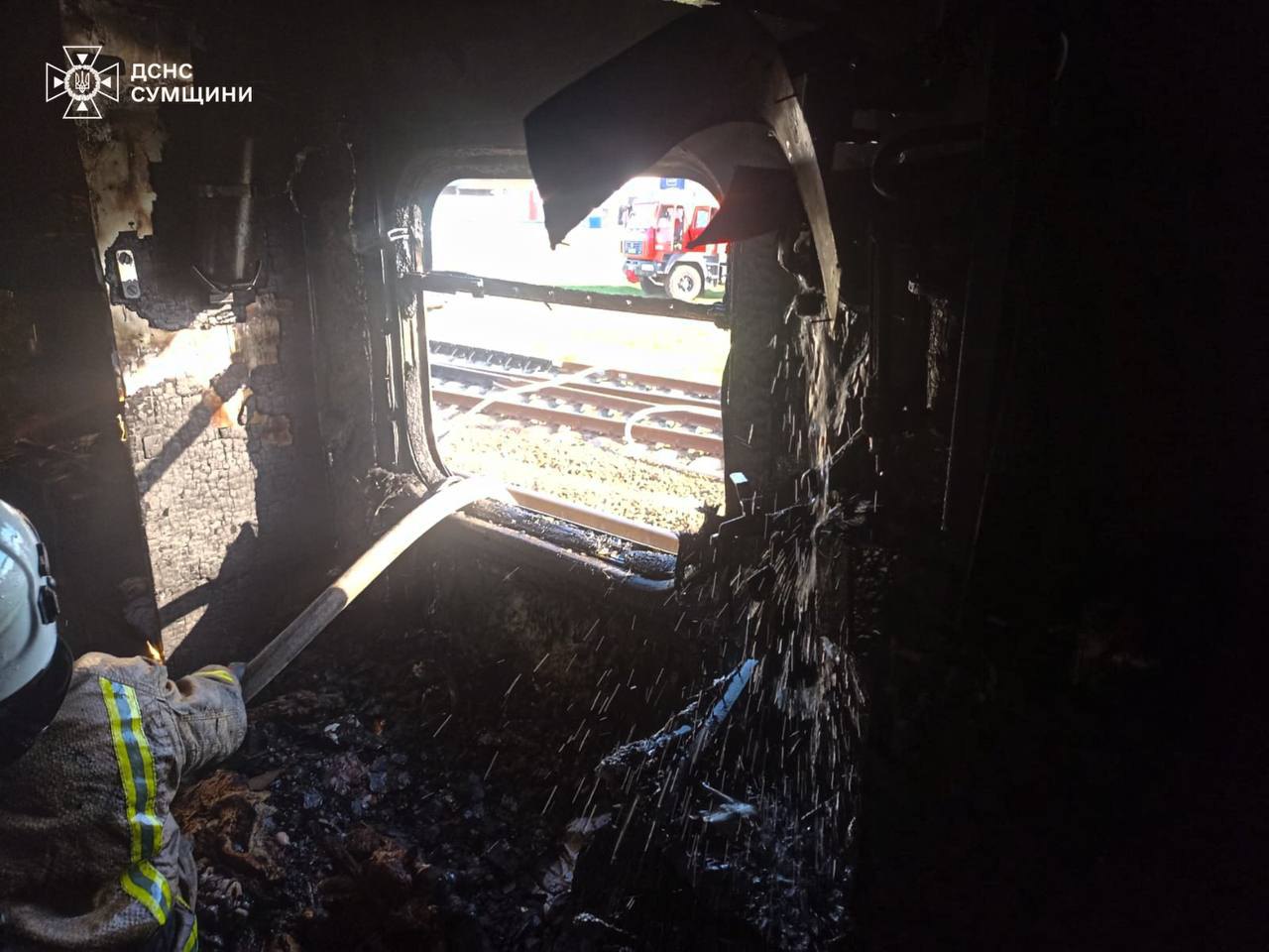 пожежа в поїзді на Сумщині