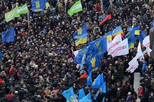 В Тернополе парализовано движение транспорта из-за акции оппозиции