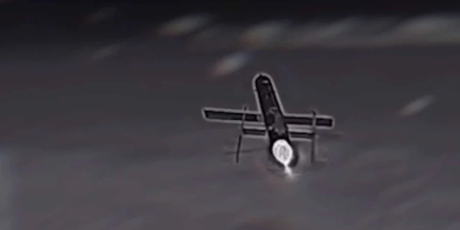 Російська 'Герань-5' за секунду до збиття дроном-перехоплювачем від Диких Шершнів 