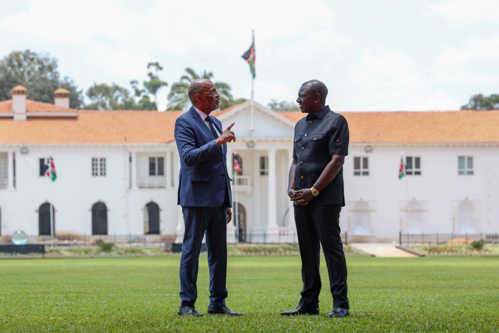 Президент Кенії Вільям Руто та прем’єр Гаїті Аріель Анрі підписали угоду про безпеку, 1 березня 2024 року