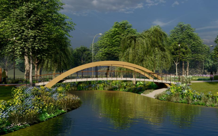 У столиці побудують новий міст у парку на вулиці Прирічній в Оболонському районі