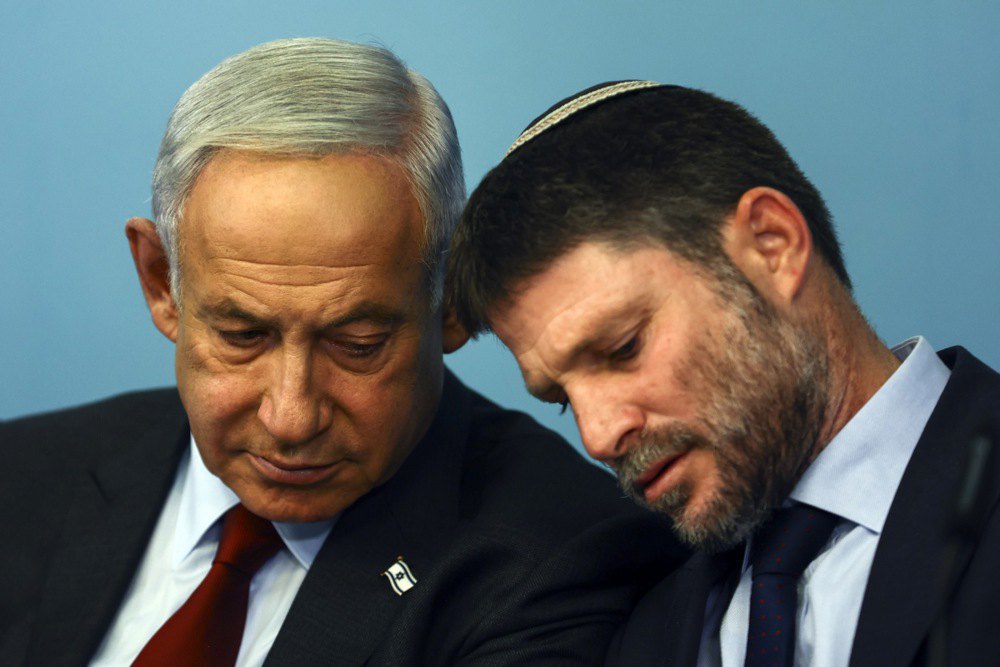 Прем’єр Ізраїлю Беньямін Нетаньягу і його міністр фінансів Бецалель Смотрич