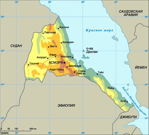Современные границы Эритрейи
