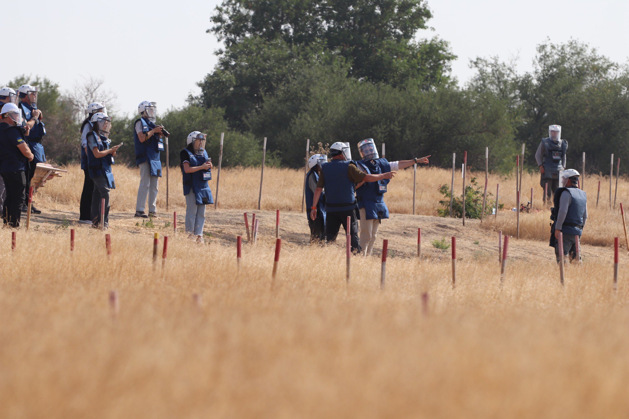 Розмінування територій із залученням кінологів і спеціально навчених собак на межі Миколаївської та Херсонської областей, серпень 2025 р.