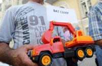 Монтажники "Киевгорстроя" протестовали против руководства