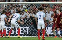 Россия на последних минутах спаслась от поражения в матче с Англией
