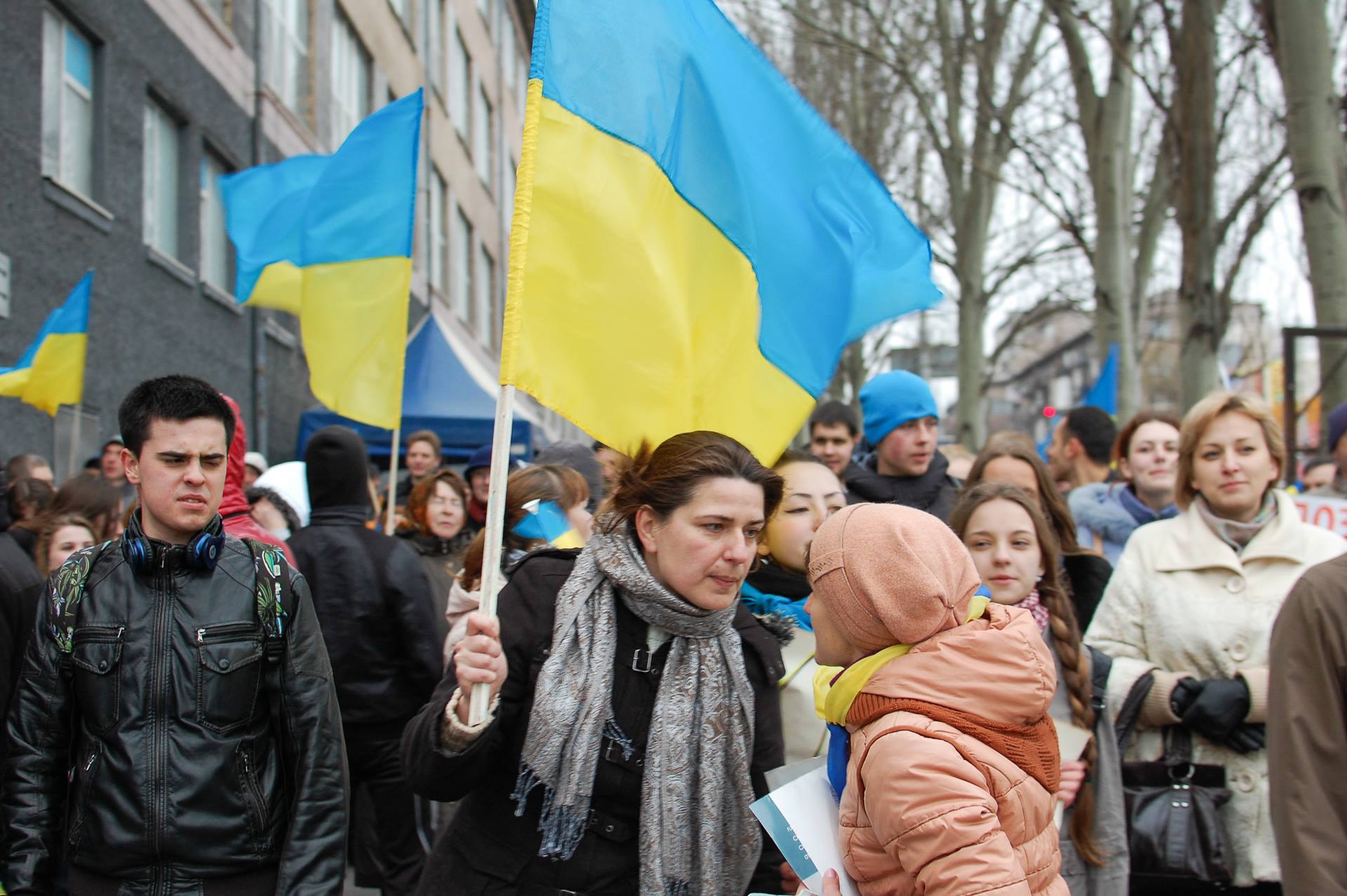 Анна під час акції в Маріуполі