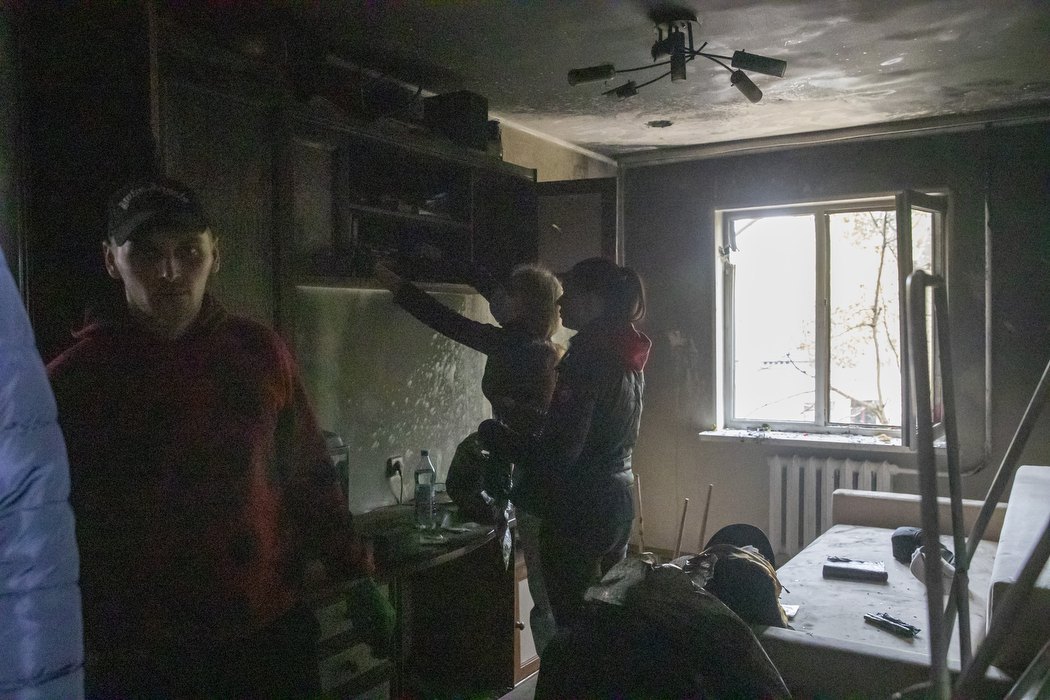 Наслідки падіння уламку на будинок