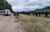 У Львівській області відбулися зіткнення між поліцією і активістами, що блокували вагони з російським вугіллям (оновлено)