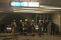 В Киеве произошел пожар на станции метро "Дружбы народов"