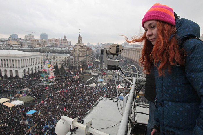 Ольга Якимович на Майдані 13 января 2014