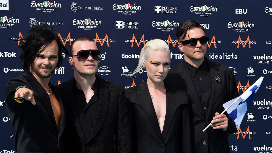 The Rasmus на церемонії відкритті Євробачення в Турині, 8 травня 2022 року.