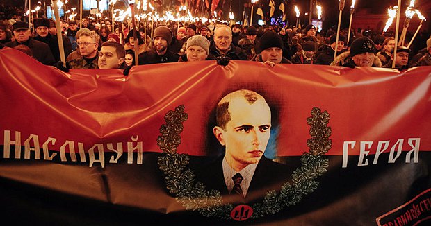 Хода з нагоди дня народження Степана Бандери,&nbsp; Київ, 1 січня 2015.