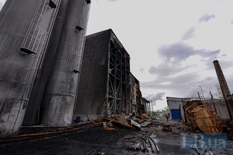 Зруйнований завод у Димері.