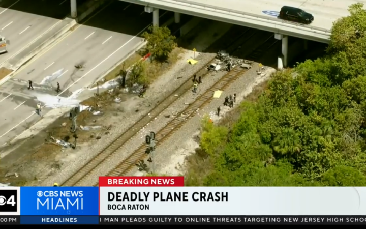 У Флориді літак впав на залізничні колії