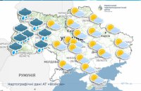 У понеділок на заході України дощитиме