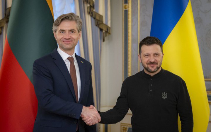 Зеленський зустрівся з міністром закордонних справ Литви Кястутісом Будрісом