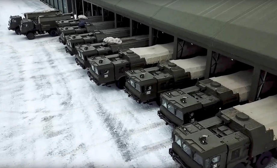 Ракетні установки ‘Іскандер’ армії РФ під час навчань, 26 січня 2022 р.